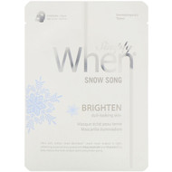 3 PACK of When Beauty, Simply When, Snow Song Sheet Mask, 1 Sheet,  0.8 fl oz (23 ml)