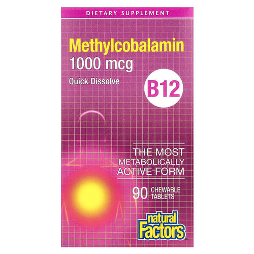 <img alt="Natural Factors, B12, Methylcobalamin, 1,000 mcg, 90 Chewable Tablets" title="Natural Factors, B12, Methylcobalamin, 1,000 mcg, 90 Chewable Tablets,068958012421"