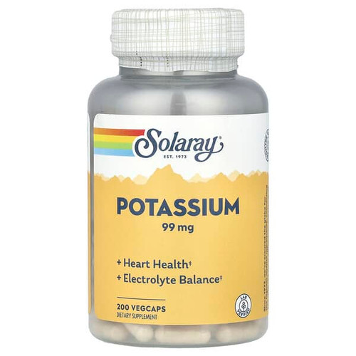 <img alt="Solaray, Potassium, 99 mg, 200 VegCaps" title="Solaray, Potassium, 99 mg, 200 VegCaps,076280046717"