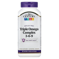 <img alt="21st Century, Triple Omega Complex 3-6-9, 90 Enteric Coated Softgels" title="21st Century, Triple Omega Complex 3-6-9, 90 Enteric Coated Softgels,740985228746"