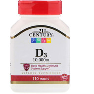<img alt="21st Century, D3, 10,000 IU, 110 Tablets" title="21st Century, D3, 10,000 IU, 110 Tablets,740985275047"