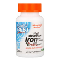 <img alt="Doctors Best, High Absorption Iron With Ferrochel, 27 mg, 120 Tablets" title="Doctors Best, High Absorption Iron With Ferrochel, 27 mg, 120 Tablets,753950004597"