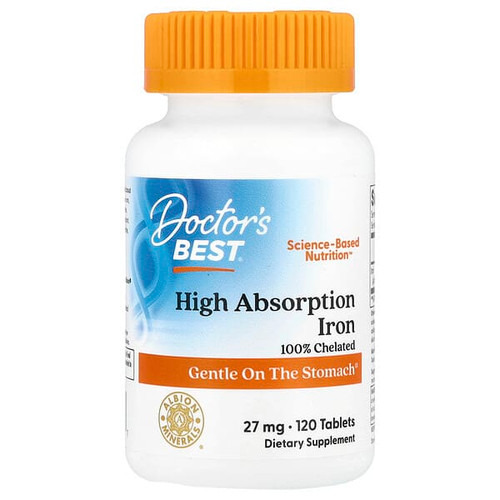 <img alt="Doctors Best, High Absorption Iron, 27 mg, 120 Tablets" title="Doctors Best, High Absorption Iron, 27 mg, 120 Tablets,753950004597"