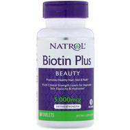 <img alt="Natrol, Biotin Plus, Extra Strength, 5,000 mcg, 60 Tablets" title="Natrol, Biotin Plus, Extra Strength, 5,000 mcg, 60 Tablets,047469071417"