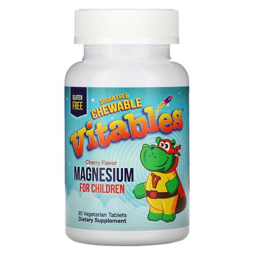 <img alt="Vitables, Magnesium Chewables for Children, Sugar Free, Cherry, 90 Vegetarian Tablets" title="Vitables, Magnesium Chewables for Children, Sugar Free, Cherry, 90 Vegetarian Tablets,898220014606"