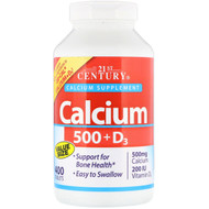 <img alt="21st Century, Calcium 500 + D3, 400 Tablets" title="21st Century, Calcium 500 + D3, 400 Tablets,740985275238"