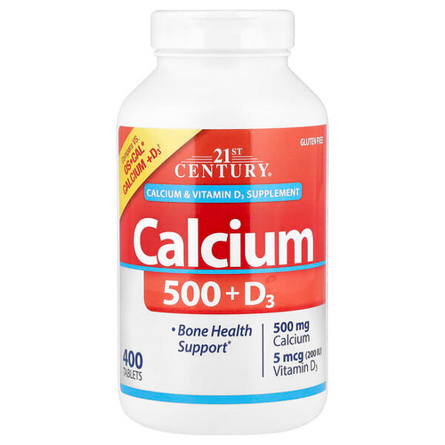 <img alt="21st Century, Calcium 500 + D3, 400 Tablets" title="21st Century, Calcium 500 + D3, 400 Tablets,740985275238"