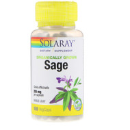 <img alt="Solaray, Organically Grown Sage, 285 mg, 100 VegCaps" title="Solaray, Organically Grown Sage, 285 mg, 100 VegCaps,076280381702"