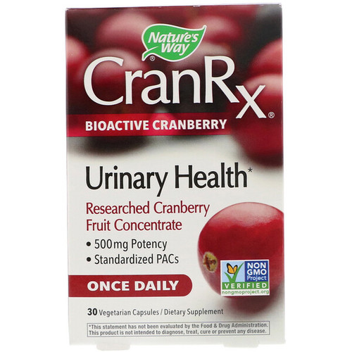 <img alt="Natures Way, CranRx, Urinary Health, Bioactive Cranberry, 500 mg, 30 Vegetarian Capsules" title="Natures Way, CranRx, Urinary Health, Bioactive Cranberry, 500 mg, 30 Vegetarian Capsules,033674152898"