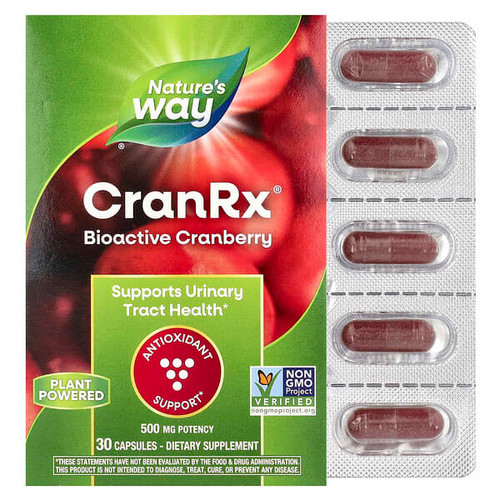 <img alt="Natures Way, CranRx, Bioactive Cranberry, 500 mg, 30 Capsules" title="Natures Way, CranRx, Bioactive Cranberry, 500 mg, 30 Capsules,033674152898"