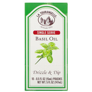 La Tourangelle, Drizzle & Dip, Basil Oil, 10 Pouches, 0.5 fl oz (15 ml) Each