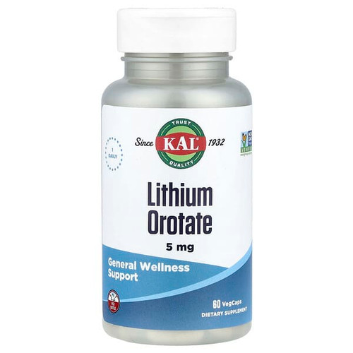<img alt="KAL, Lithium Orotate, 5 mg, 60 VegCaps" title="KAL, Lithium Orotate, 5 mg, 60 VegCaps,021245380382"