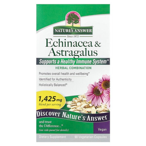 <img alt="Natures Answer, Echinacea & Astragalus, 90 Vegetarian Capsules" title="Natures Answer, Echinacea & Astragalus, 90 Vegetarian Capsules,083000160479"