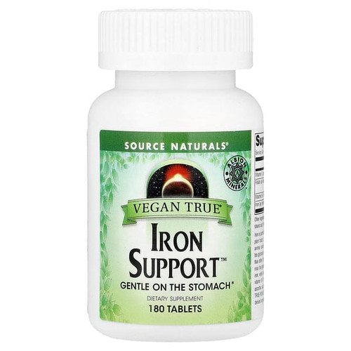 <img alt="Source Naturals, Vegan True, Iron Support, 180 Tablets" title="Source Naturals, Vegan True, Iron Support, 180 Tablets,021078025924"
