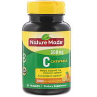 <img alt="Nature Made, C Chewable, Orange, 500 mg, 60 Tablets" title="Nature Made, C Chewable, Orange, 500 mg, 60 Tablets,031604014964"