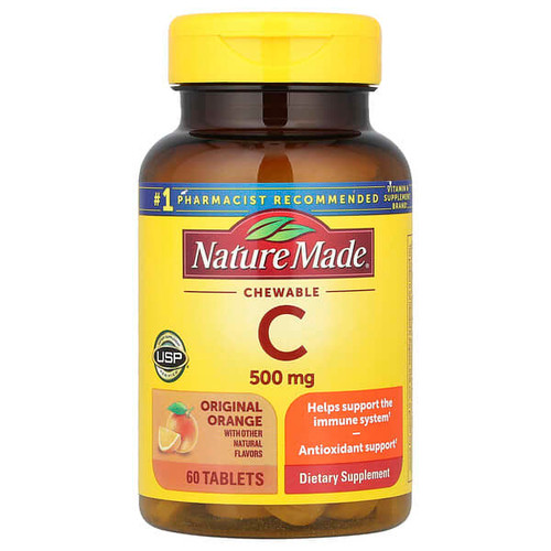 <img alt="Nature Made, Vitamin C Chewable, Original Orange, 500 mg, 60 Tablets" title="Nature Made, Vitamin C Chewable, Original Orange, 500 mg, 60 Tablets,031604014964"