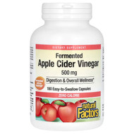 <img alt="Natural Factors, Fermented Apple Cider Vinegar, 500 mg, 180 Easy to Swallow Capsules" title="Natural Factors, Fermented Apple Cider Vinegar, 500 mg, 180 Easy to Swallow Capsules,068958020563"