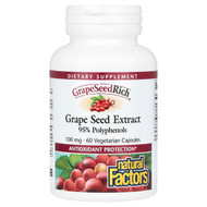 <img alt="Natural Factors, GrapeSeedRich, Grape Seed Extract, 100 mg, 60 Vegetarian Capsules" title="Natural Factors, GrapeSeedRich, Grape Seed Extract, 100 mg, 60 Vegetarian Capsules,068958045351"