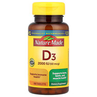 <img alt="Nature Made, Vitamin D3, 50 mcg (2000 IU), 100 Tablets" title="Nature Made, Vitamin D3, 50 mcg (2000 IU), 100 Tablets,031604026738"