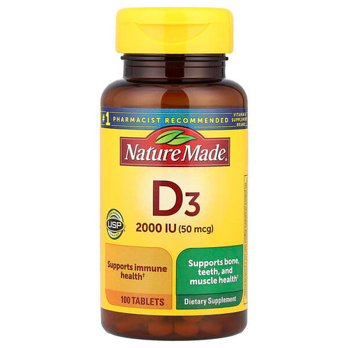 <img alt="Nature Made, Vitamin D3, 50 mcg (2000 IU), 100 Tablets" title="Nature Made, Vitamin D3, 50 mcg (2000 IU), 100 Tablets,031604026738"