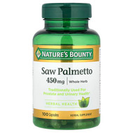 <img alt="Natures Bounty, Saw Palmetto, 450 mg, 100 Capsules" title="Natures Bounty, Saw Palmetto, 450 mg, 100 Capsules,074312441912"