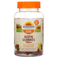 <img alt="Sundown Naturals, Biotin Gummies, Grape, Orange and Cherry Flavored, 1000 mcg, 130 Gummies" title="Sundown Naturals, Biotin Gummies, Grape, Orange and Cherry Flavored, 1000 mcg, 130 Gummies,030768586157"