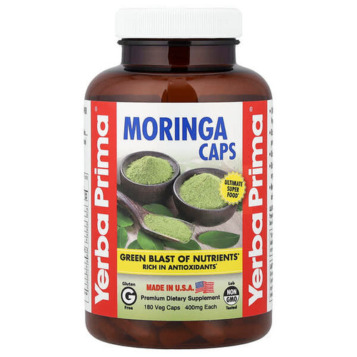 <img alt="Yerba Prima, Moringa Caps, 180 Veg Caps" title="Yerba Prima, Moringa Caps, 180 Veg Caps,046352006901"
