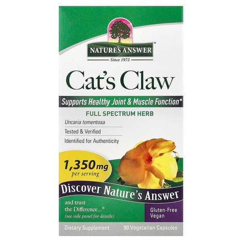 <img alt="Natures Answer, Cats Claw, 90 Vegetarian Capsules (450 mg per Capsule)" title="Natures Answer, Cats Claw, 90 Vegetarian Capsules (450 mg per Capsule),083000161469"