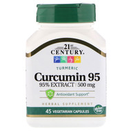 <img alt="21st Century, Curcumin 95, 500 mg, 45 Vegetarian Capsules" title="21st Century, Curcumin 95, 500 mg, 45 Vegetarian Capsules,740985227572"