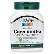 <img alt="21st Century, Curcumin 95, 500 mg, 45 Vegetarian Capsules" title="21st Century, Curcumin 95, 500 mg, 45 Vegetarian Capsules,740985227572"