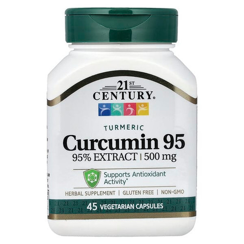 <img alt="21st Century, Curcumin 95, 500 mg, 45 Vegetarian Capsules" title="21st Century, Curcumin 95, 500 mg, 45 Vegetarian Capsules,740985227572"