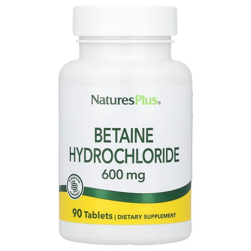 <img alt="NaturesPlus, Betaine Hydrochloride, 600 mg, 90 Tablets" title="NaturesPlus, Betaine Hydrochloride, 600 mg, 90 Tablets,097467043701"
