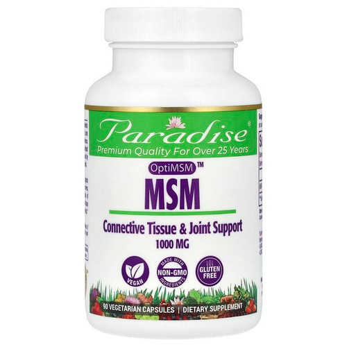 <img alt="Paradise Herbs, MSM, 1,000 mg, 90 Vegetarian Capsules" title="Paradise Herbs, MSM, 1,000 mg, 90 Vegetarian Capsules,601944777500"