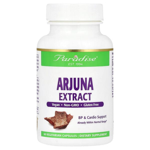 <img alt="Paradise Herbs, Arjuna Extract, 60 Vegetarian Capsules (250 mg per Capsule)" title="Paradise Herbs, Arjuna Extract, 60 Vegetarian Capsules (250 mg per Capsule),601944777883"