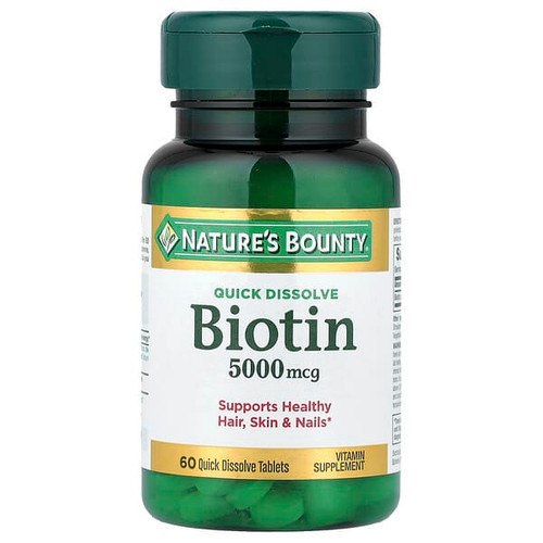 <img alt="Natures Bounty, Biotin, Strawberry, 5,000 mcg, 60 Quick Dissolve Tablets" title="Natures Bounty, Biotin, Strawberry, 5,000 mcg, 60 Quick Dissolve Tablets,074312589133"