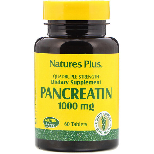 <img alt="Natures Plus, Pancreatin, 1000 mg, 60 Tablets" title="Natures Plus, Pancreatin, 1000 mg, 60 Tablets,097467043800"