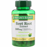 Natures Bounty, Beet Root Extract, 500 mg, 90 Rapid Release Capsules