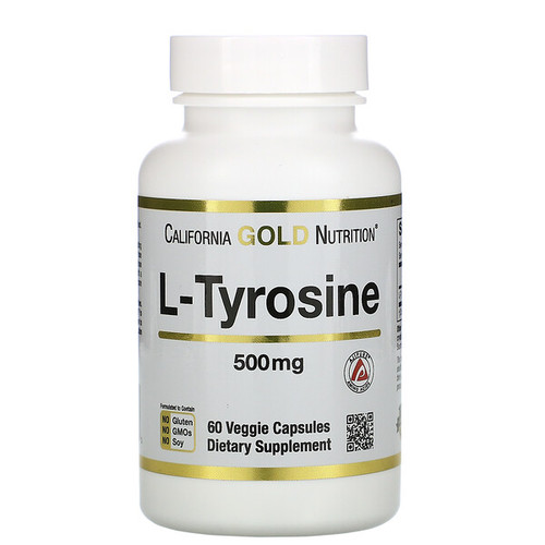 <img alt="California Gold Nutrition, L-Tyrosine, AjiPure, 500 mg, 60 Veggie Capsules" title="California Gold Nutrition, L-Tyrosine, AjiPure, 500 mg, 60 Veggie Capsules,898220011353"
