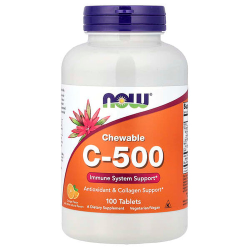 <img alt="NOW Foods, C-500, Orange, 100 Tablets" title="NOW Foods, C-500, Orange, 100 Tablets,733739006301"