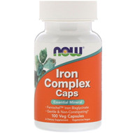<img alt="Now Foods, Iron Complex Caps, 100 Veg Capsules" title="Now Foods, Iron Complex Caps, 100 Veg Capsules,733739014412"