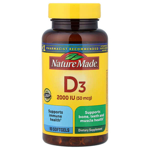 <img alt="Nature Made, Vitamin D3, 50 mcg (2,000 IU), 90 Softgels" title="Nature Made, Vitamin D3, 50 mcg (2,000 IU), 90 Softgels,031604025854"