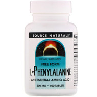 <img alt="Source Naturals, L-Phenylalanine, 500 mg, 100 Tablets" title="Source Naturals, L-Phenylalanine, 500 mg, 100 Tablets,021078001614"
