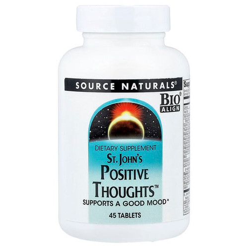<img alt="Source Naturals, St. Johns Positive Thoughts, 45 Tablets" title="Source Naturals, St. Johns Positive Thoughts, 45 Tablets,021078003489"
