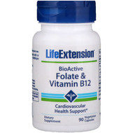 <img alt="Life Extension, BioActive, Folate & Vitamin B12, 90 Vegetarian Capsules" title="Life Extension, BioActive, Folate & Vitamin B12, 90 Vegetarian Capsules,737870184294"