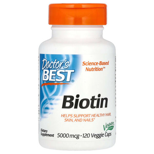 <img alt="Doctors Best, Biotin, 5,000 mcg,  120 Veggie Caps" title="Doctors Best, Biotin, 5,000 mcg,  120 Veggie Caps,753950003019"