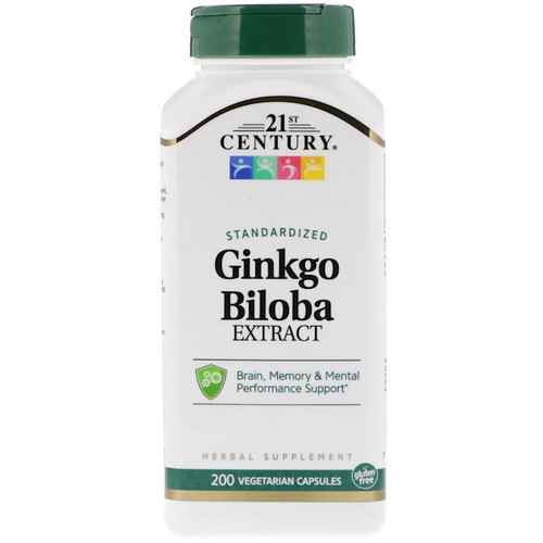 <img alt="21st Century, Ginkgo Biloba Extract, Standardized, 200 Vegetarian Capsules" title="21st Century, Ginkgo Biloba Extract, Standardized, 200 Vegetarian Capsules,740985216873"