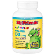 <img alt="Natural Factors, Big Friends, Chewable Vitamin D3, Berry Bunch, 10 mcg (400 IU), 250 Chewable Tablets" title="Natural Factors, Big Friends, Chewable Vitamin D3, Berry Bunch, 10 mcg (400 IU), 250 Chewable Tablets,068958015460"