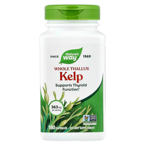 <img alt="Natures Way, Whole Thallus Kelp, 180 Capsules" title="Natures Way, Whole Thallus Kelp, 180 Capsules,033674145081"