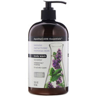 ApotheCARE Essentials, The Soother, Body Wash, Lavender & Cactus Flower & Moroccan Mint, 16 fl oz (473 ml)