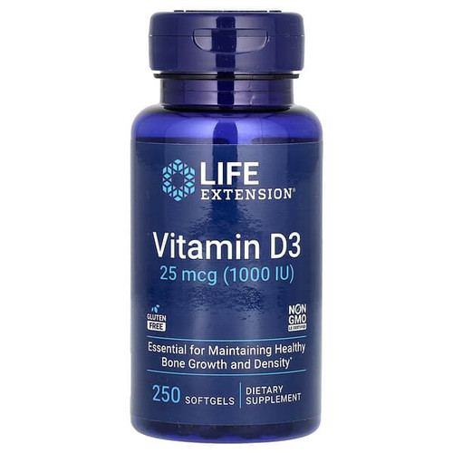 <img alt="Life Extension, Vitamin D3, 25 mcg (1,000 IU), 250 Softgels" title="Life Extension, Vitamin D3, 25 mcg (1,000 IU), 250 Softgels,737870175124"